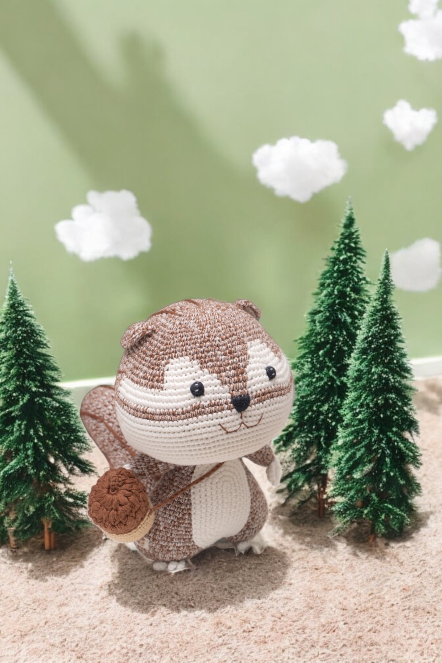 Nutty The Squirrel - handmade crochet animal