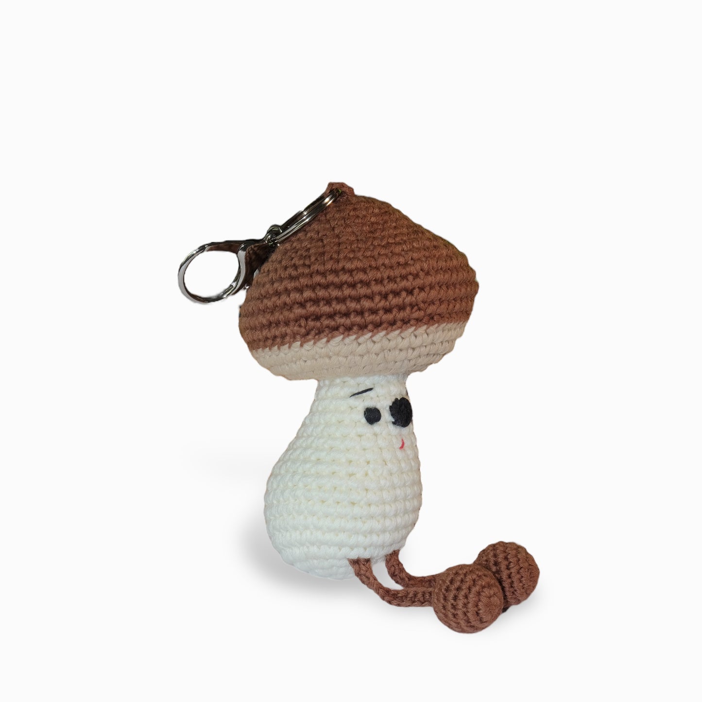 King Mushroom - handmade crochet keychain