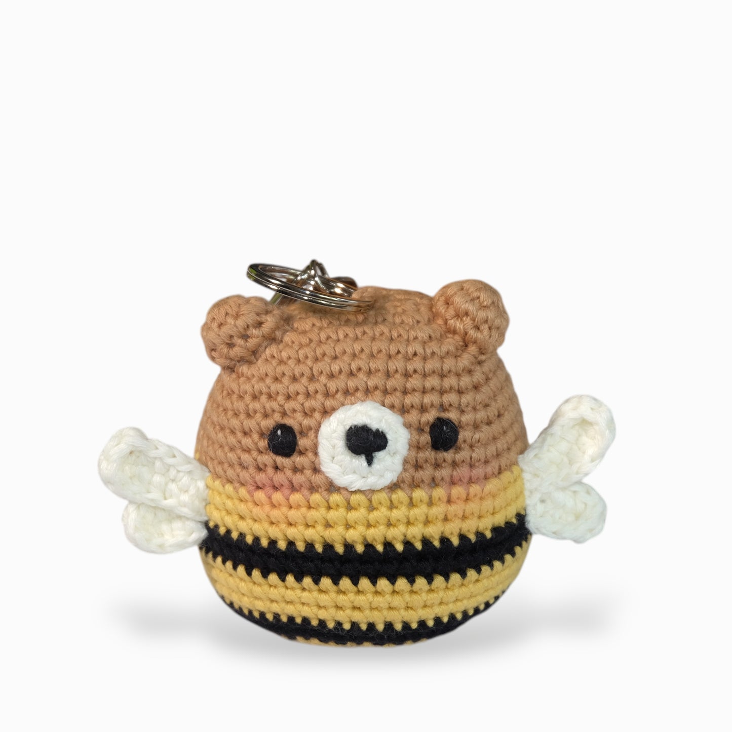 Unique gift handmade crochet keychain honey bee bear Canada
