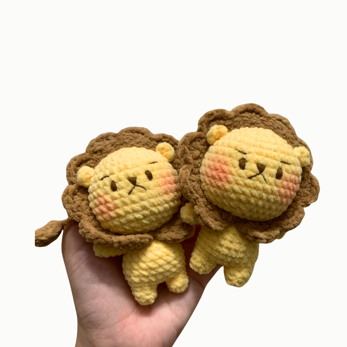 Hangry Lion - handmade crochet keychain