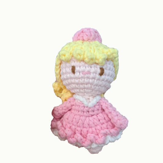Aurora Mini Doll - handmade crochet keychain