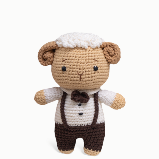 Baby Sheep Boy - handmade crochet animal