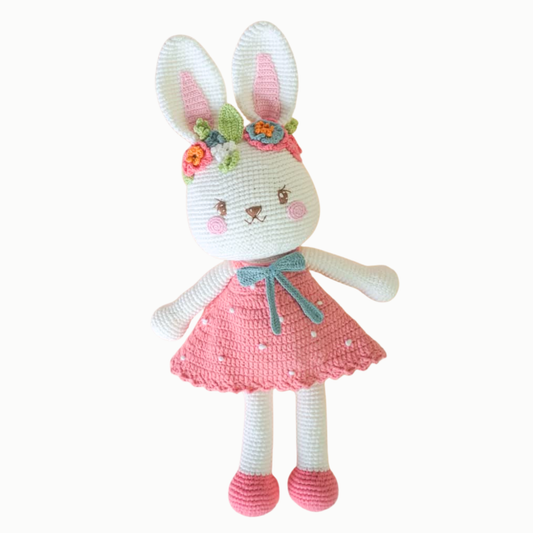 Blossom Bunny - handmade crochet animal