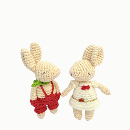 Bunny - handmade crochet ornament