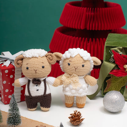 Baby Sheep Girl - handmade crochet animal