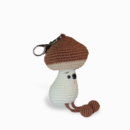 King Mushroom - handmade crochet keychain