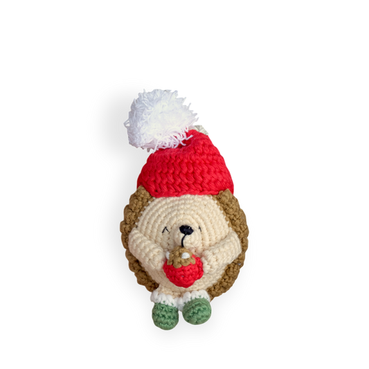 Hedgehog - handmade crochet ornament
