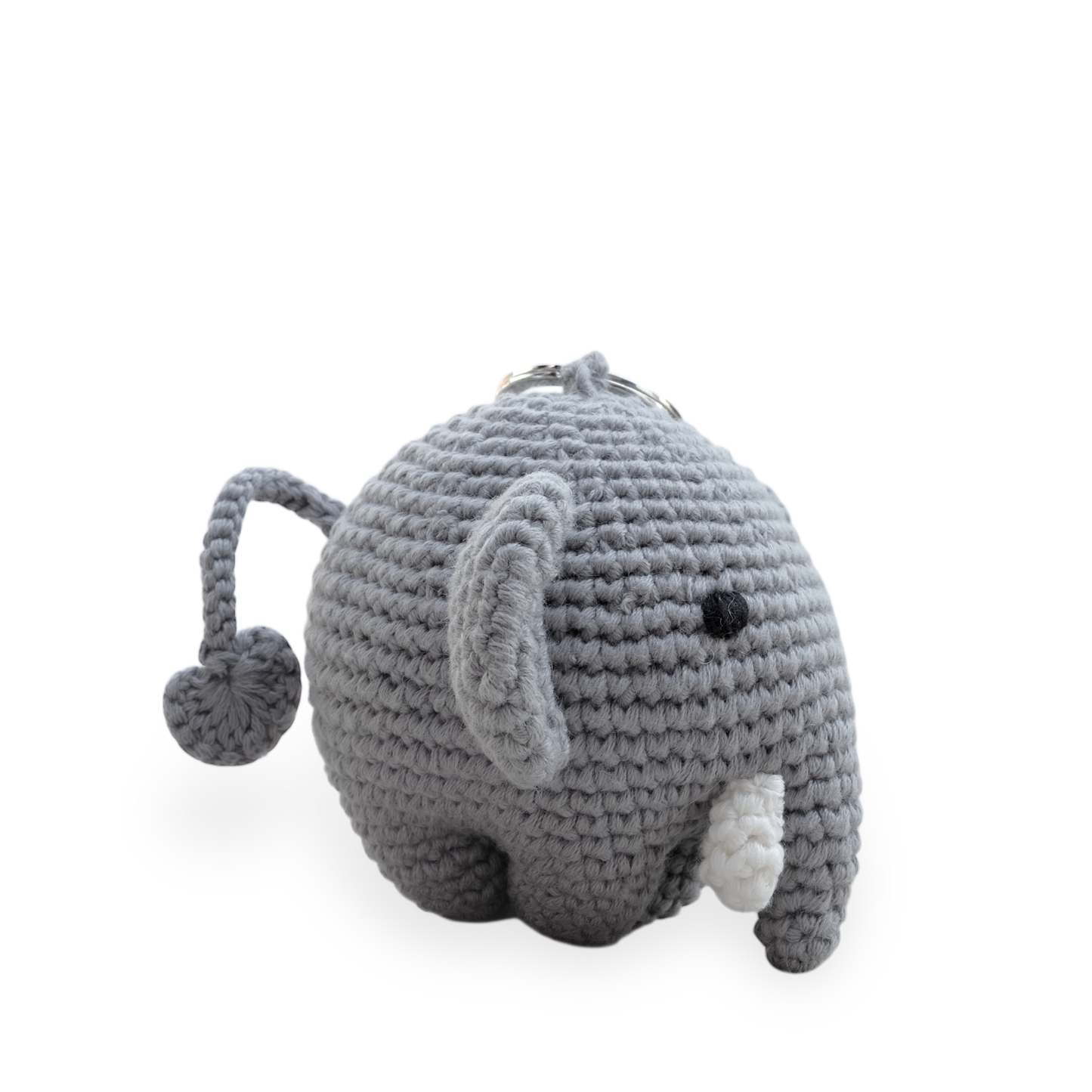 Elephant - handmade crochet keychain