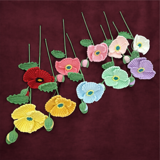 Poppy - handmade crochet flower