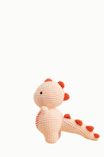 Pink Allosaurus Dinosaur - handmade crochet animal