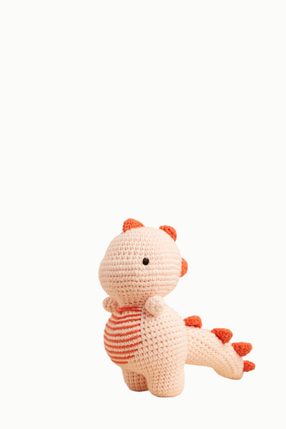 Pink Allosaurus Dinosaur - handmade crochet animal