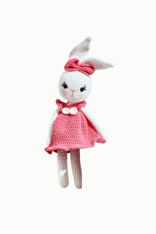 Strawberry The Bunny - handmade crochet doll