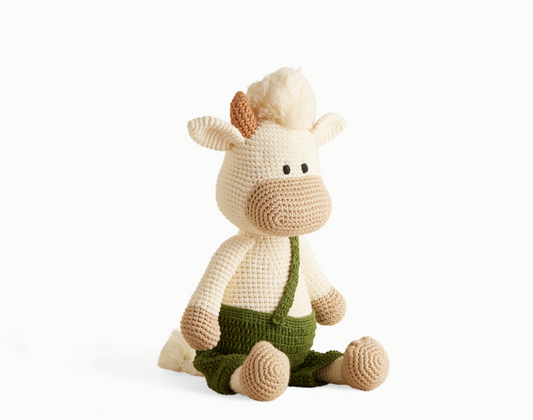 Lulu the Cow - Handcrafted Crochet