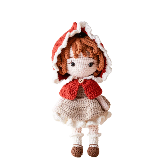 Red riding hood - handmade crochet doll