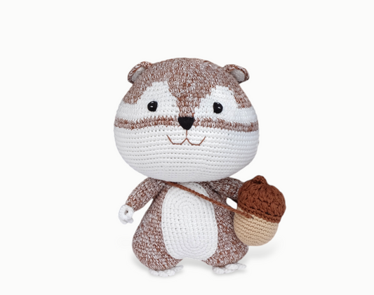 Nutty the Squirrel - Handcrafted Crochet