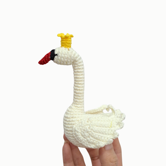 Swan - handmade crochet ornament