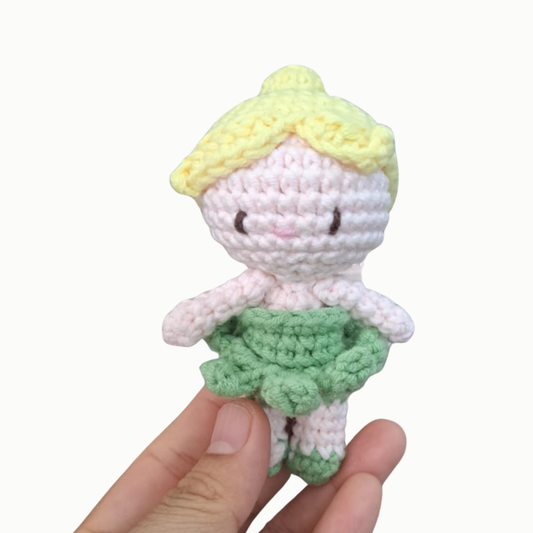 Tinkerbell  Mini Doll - handmade crochet keychain