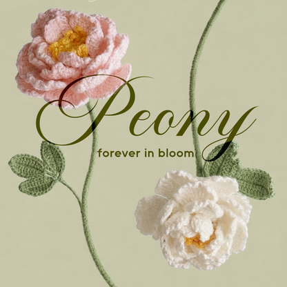 Peony - handmade crochet flower