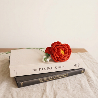 Peony - handmade crochet flower