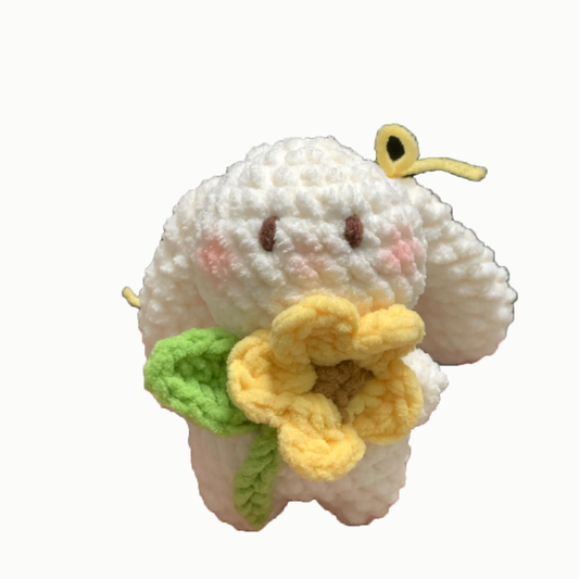 Bubby Bunny - handmade crochet keychain
